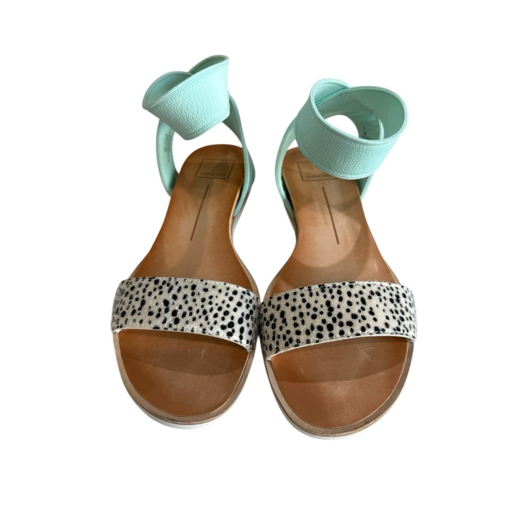 Dolce Vita Vivian Sandals Womens‎ 8M Mint Green Excellent Cheetah Elastic Strap